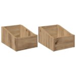 vidaXL Box na LP platne 2 ks Dub artisan 23 x 33 x 16 cm – Obrázok 2