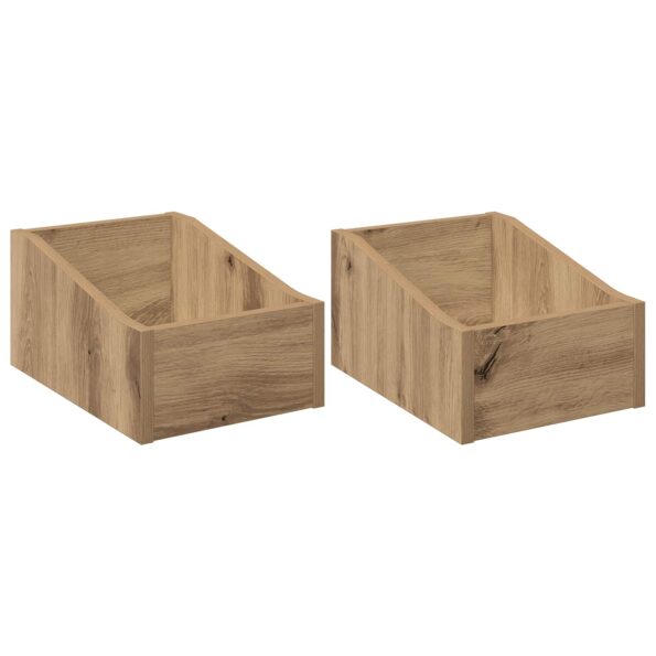 vidaXL Box na LP platne 2 ks Dub artisan 23 x 33 x 16 cm – Obrázok 2
