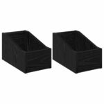 vidaXL Box na LP platne 2 ks Čierny dub 18 x 32 x 18 cm – Obrázok 2