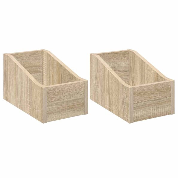 vidaXL Box na LP platne 2 ks Dub sonoma 18 x 32 x 18 cm – Obrázok 2