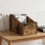 vidaXL Box na LP platne Dymový dub 18 x 32 x 18 cm Kompozitné drevo