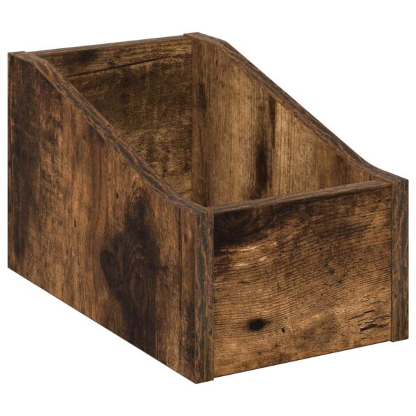 vidaXL Box na LP platne Dymový dub 18 x 32 x 18 cm Kompozitné drevo – Obrázok 2