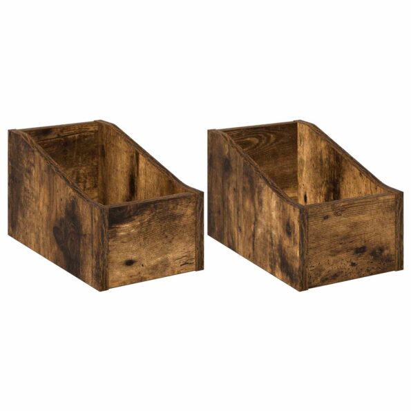 vidaXL Box na LP platne 2 ks Dymový dub 18 x 32 x 18 cm – Obrázok 2