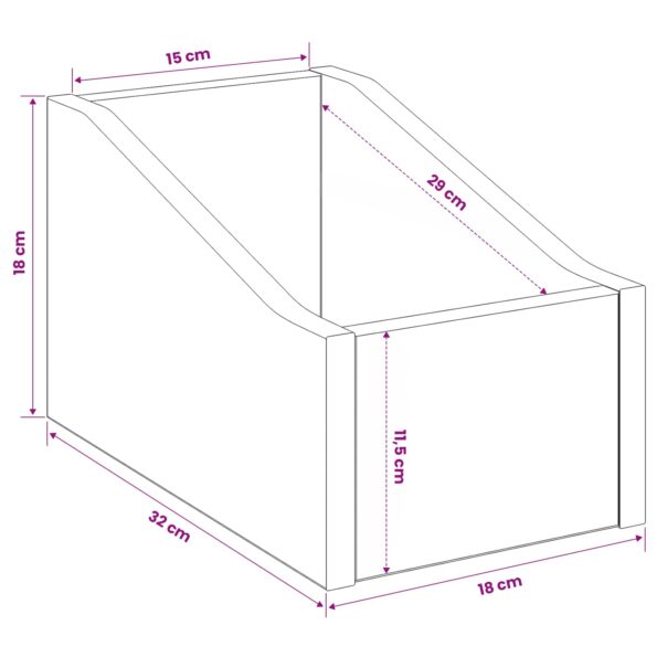 vidaXL Box na LP platne 2 ks Dymový dub 18 x 32 x 18 cm – Obrázok 9