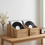 vidaXL Box na LP platne 2 ks Dub artisan 18 x 32 x 18 cm