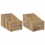 vidaXL Box na LP platne 2 ks Dub artisan 18 x 32 x 18 cm – Obrázok 2