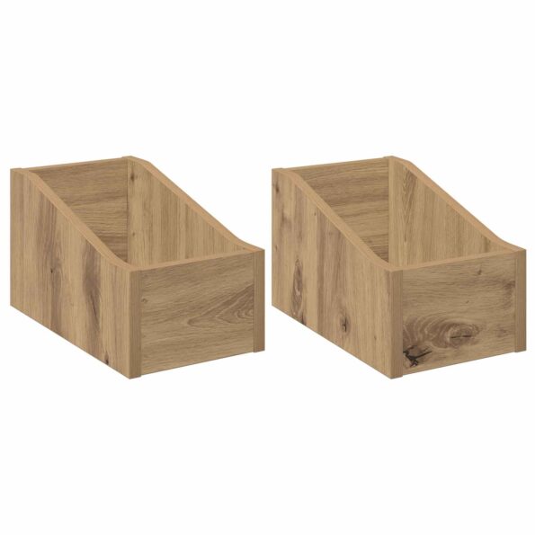 vidaXL Box na LP platne 2 ks Dub artisan 18 x 32 x 18 cm – Obrázok 2