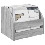 vidaXL Box na vinylové albumy 2 ks Sivý Sonoma 38 x 30 x 29 cm – Obrázok 3