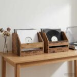 vidaXL Box na vinylové albumy 2 ks Dubové drevo 38 x 30 x 29 cm