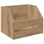 vidaXL Box na vinylové albumy Dub artisan 38 x 30 x 29 cm – Obrázok 2