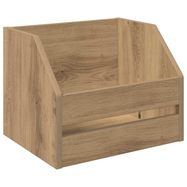 vidaXL Box na vinylové albumy Dub artisan 38 x 30 x 29 cm – Obrázok 2