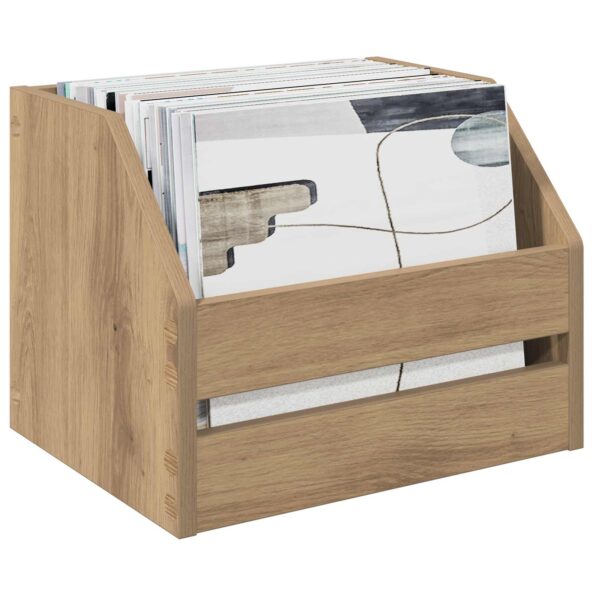 vidaXL Box na vinylové albumy Dub artisan 38 x 30 x 29 cm – Obrázok 3