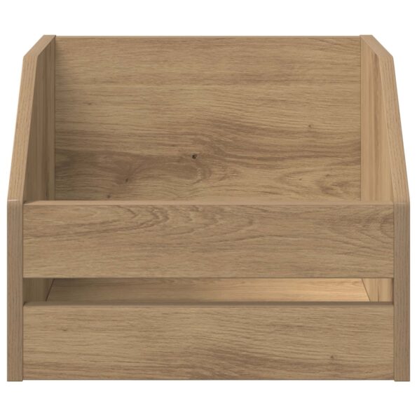 vidaXL Box na vinylové albumy Dub artisan 38 x 30 x 29 cm – Obrázok 4