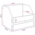 vidaXL Box na vinylové albumy Dub artisan 38 x 30 x 29 cm – Obrázok 8