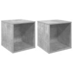 vidaXL Box na vinylové albumy 2 ks Betónovo sivá 37 x 36,5 x 38 cm – Obrázok 2