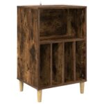 vidaXL Stojan na gramofón Dymový dub 47 x 39,5 x 74,5 cm – Obrázok 2