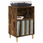 vidaXL Stojan na gramofón Dymový dub 47 x 39,5 x 74,5 cm – Obrázok 3