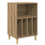 vidaXL Stojan na gramofón Dub artisan 47 x 39,5 x 74,5 cm – Obrázok 2