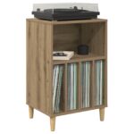 vidaXL Stojan na gramofón Dub artisan 47 x 39,5 x 74,5 cm – Obrázok 3