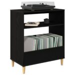 vidaXL Stojan na gramofón Čierny dub 71 x 39,5 x 83 cm – Obrázok 3