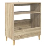 vidaXL Stojan na gramofón Dub sonoma 71 x 39,5 x 83 cm – Obrázok 2