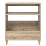 vidaXL Stojan na gramofón Dub sonoma 71 x 39,5 x 83 cm – Obrázok 4