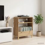 vidaXL Stojan na gramofón Dub artisan 71 x 39,5 x 83 cm