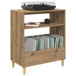 vidaXL Stojan na gramofón Dub artisan 71 x 39,5 x 83 cm – Obrázok 3