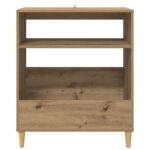 vidaXL Stojan na gramofón Dub artisan 71 x 39,5 x 83 cm – Obrázok 4