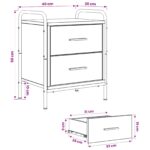 vidaXL Nočný stolík 2 ks Dub sonoma 40 x 30 x 50 cm Kompozitné drevo – Obrázok 10
