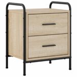 vidaXL Nočný stolík 2 ks Dub sonoma 40 x 30 x 50 cm Kompozitné drevo – Obrázok 2