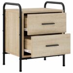 vidaXL Nočný stolík 2 ks Dub sonoma 40 x 30 x 50 cm Kompozitné drevo – Obrázok 3