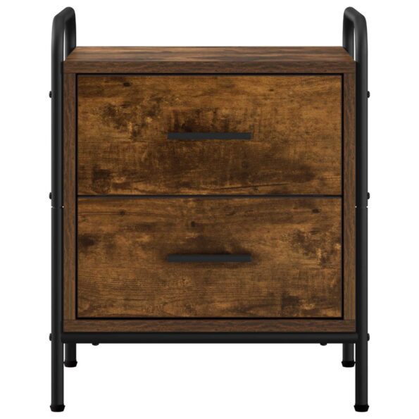 vidaXL Nočný stolík Dymový dub 40 x 30 x 50 cm Kompozitné drevo – Obrázok 3