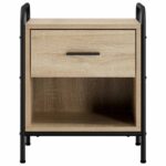 vidaXL Nočný stolík Dub sonoma 40 x 30 x 50 cm Kompozitné drevo – Obrázok 3