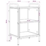 vidaXL Nočný stolík Dymový dub 40 x 30 x 60 cm Kompozitné drevo – Obrázok 7