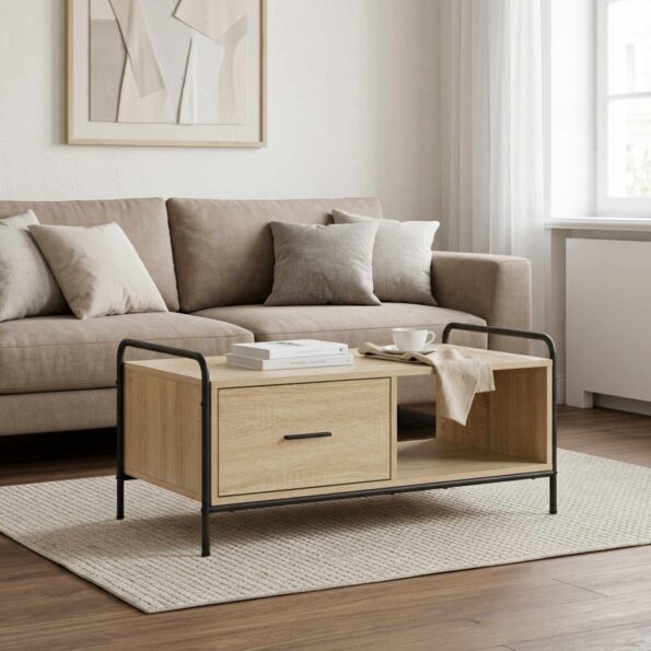 vidaXL Konferenčný stolík Dub sonoma 90 x 49 x 41 cm Kompozitné drevo – Obrázok 10
