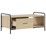 vidaXL Konferenčný stolík Dub sonoma 90 x 49 x 41 cm Kompozitné drevo – Obrázok 2
