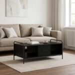 vidaXL Konferenčný stolík Čierny dub 99,5 x 49 x 41 cm – Obrázok 10