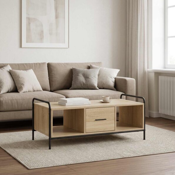 vidaXL Konferenčný stolík Dub sonoma 99,5 x 49 x 41 cm – Obrázok 10