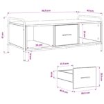 vidaXL Konferenčný stolík Dymový dub 99,5 x 49 x 41 cm – Obrázok 9
