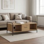 vidaXL Konferenčný stolík Dub artisan 99,5 x 49 x 41 cm – Obrázok 10