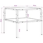vidaXL Bočný stôl Dymový dub 100 x 50 x 46 cm Kompozitné drevo – Obrázok 5