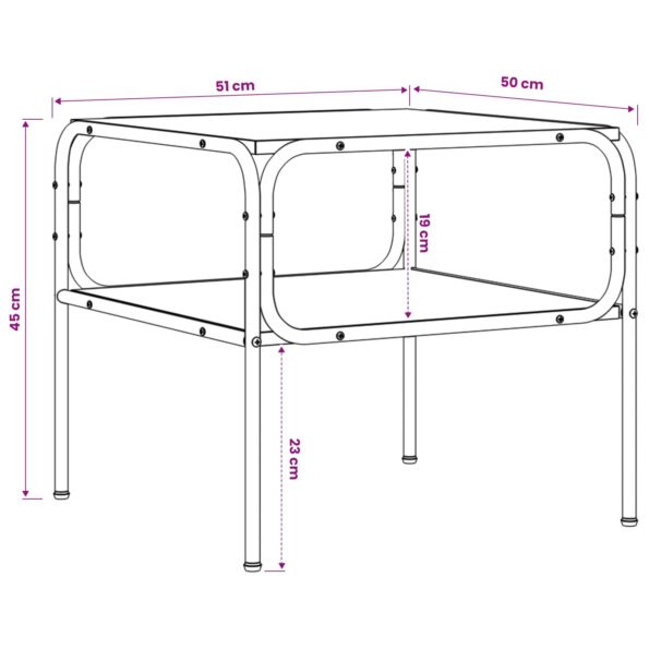 vidaXL Bočný stôl Dymový dub 100 x 50 x 46 cm Kompozitné drevo – Obrázok 5