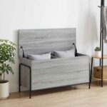 vidaXL Úložná krabica Sivý Sonoma 80 x 40 x 49,5 cm Kompozitné drevo – Obrázok 8