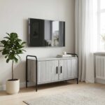 vidaXL TV skrinka 79,5 x 33 x 50 cm Sivý Sonoma Kompozitné drevo – Obrázok 10