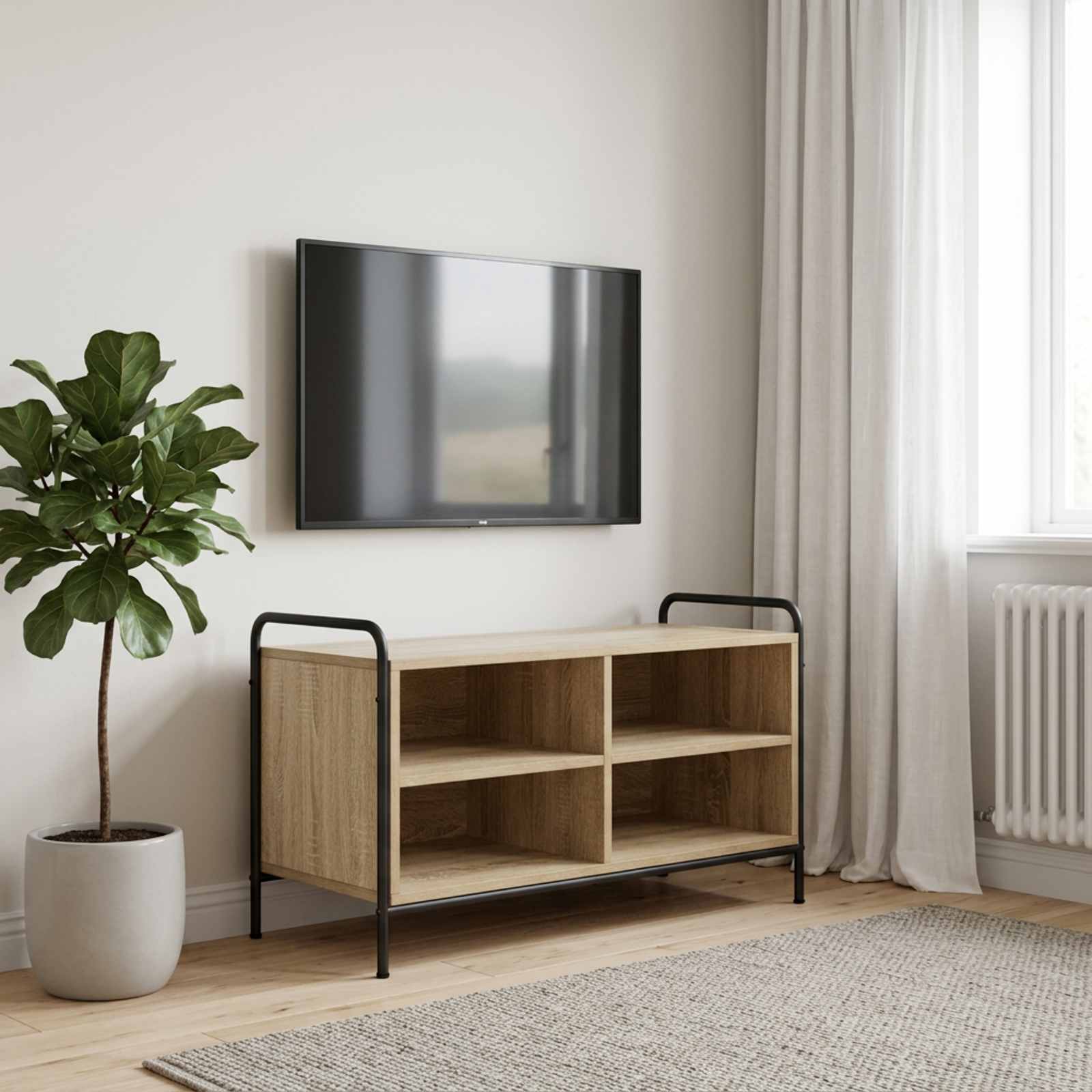 8013753_1.jpg vidaXL TV skrinka 140 x 39,5 x 50 cm Dub sonoma Kompozitné drevo – Obrázok 1