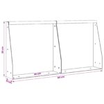 vidaXL Oporný múr 2 ks 40 x 12 x 30 cm Oceľ Biela – Obrázok 8