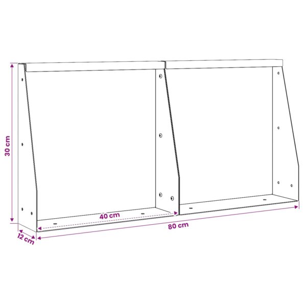 vidaXL Oporný múr 2 ks 40 x 12 x 30 cm Oceľ Biela – Obrázok 8