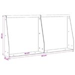 vidaXL Oporný múr 2 ks 40 x 12 x 40 cm Oceľ Biela – Obrázok 8