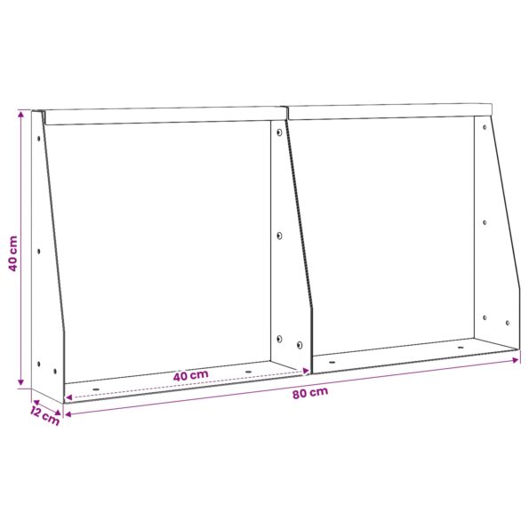 vidaXL Oporný múr 2 ks 40 x 12 x 40 cm Oceľ Biela – Obrázok 8